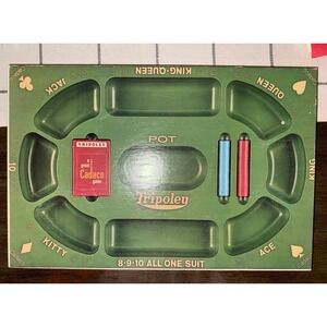 VINTAGE Tripoley with Cards and Chips COMPLETE Cadaco 1968 Michigan Rummy No 300